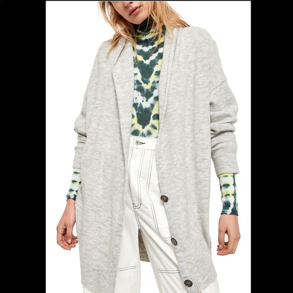 Free People Eucalyptus 🌱Gray Cardigan - Small NWT - Picture 2 of 5